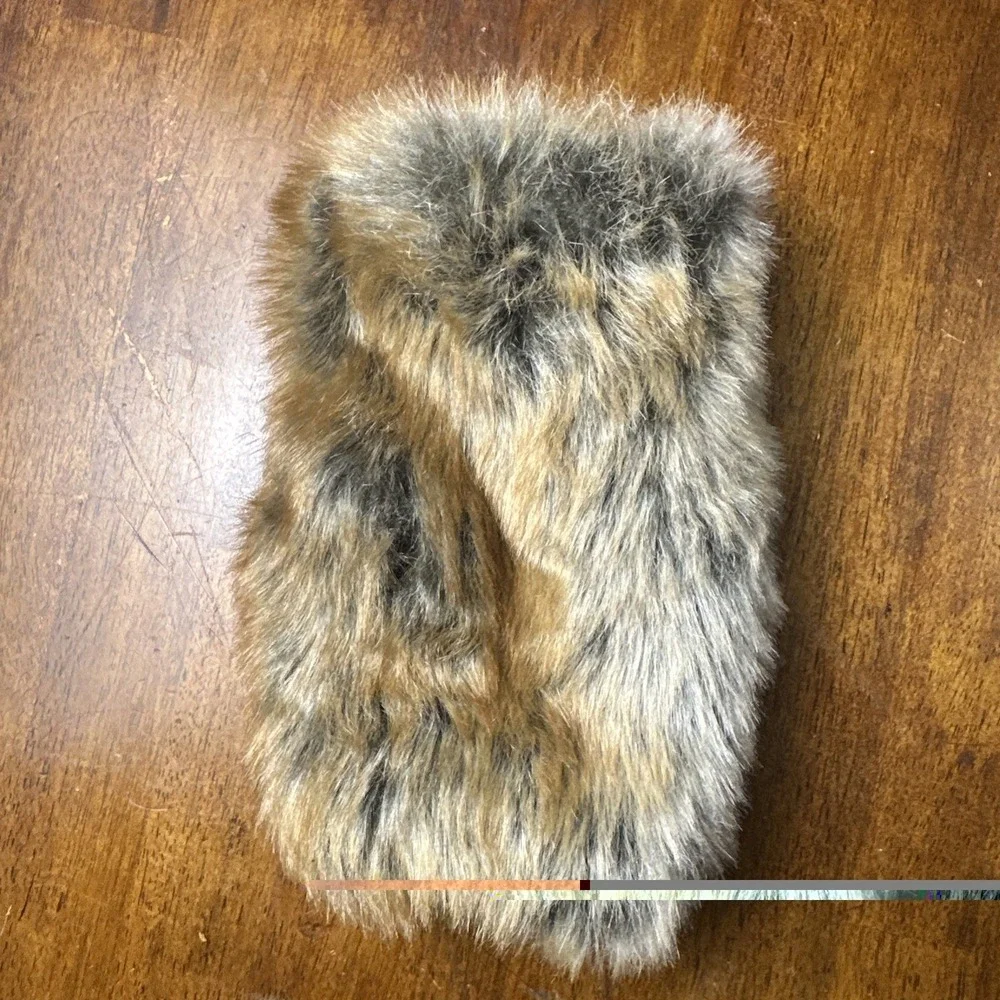 WinterScarf Faux Fur Muff Hand Warmer Brown‎ Black Single Replacement